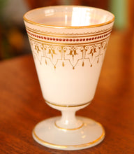 Load image into Gallery viewer, Antique French White Opaline and Gold Accent Goblet Pontil - Chestnut Lane Antiques &amp; Interiors - 2
