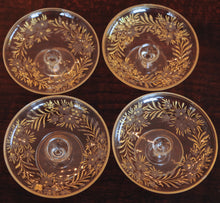 Load image into Gallery viewer, Etched Glass and Enamel Footed Butter Pats Set of 4 - Chestnut Lane Antiques &amp; Interiors - 4
