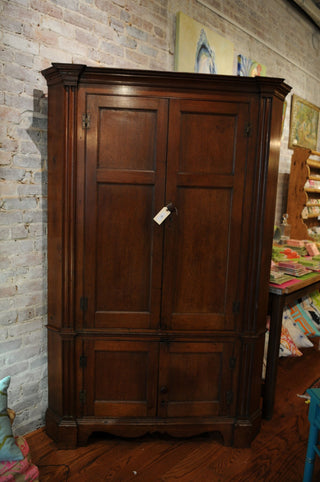 Southern 19th Century Walnut Corner Cupboard