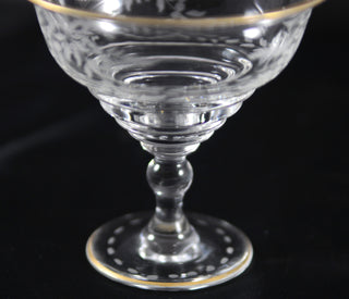 Antique Etched Crystal French Sherberts Set of 4 - Chestnut Lane Antiques & Interiors - 4