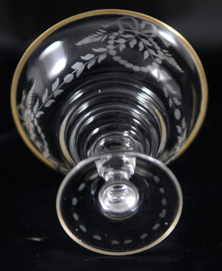 Antique Etched Crystal French Sherberts Set of 4 - Chestnut Lane Antiques & Interiors - 6