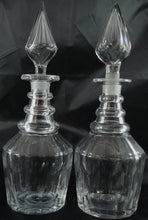 Load image into Gallery viewer, Pair of Georgian Style 19th Century Three Ring Glass Decanters with Spire Stopper - Chestnut Lane Antiques &amp; Interiors - 2
