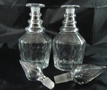 Load image into Gallery viewer, Pair of Georgian Style 19th Century Three Ring Glass Decanters with Spire Stopper - Chestnut Lane Antiques &amp; Interiors - 3
