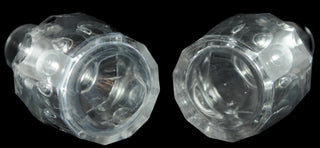 Pair of Georgian Style 19th Century Three Ring Glass Decanters with Spire Stopper - Chestnut Lane Antiques & Interiors - 4