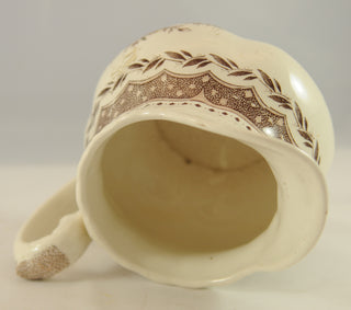 Antique Brown Transferware Pitcher Jug Circa 1890 - Chestnut Lane Antiques & Interiors - 5
