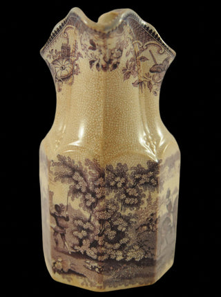 Antique Purple Transferware Jug Circa 1870 - Chestnut Lane Antiques & Interiors - 3
