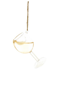 : GLASS OF WINE-CHARDONNAY- Cody Foster Holiday Ornament