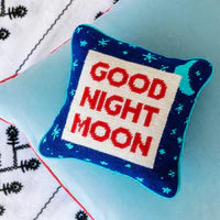 Load image into Gallery viewer, Good Night Moon Needlepoint Pillow
