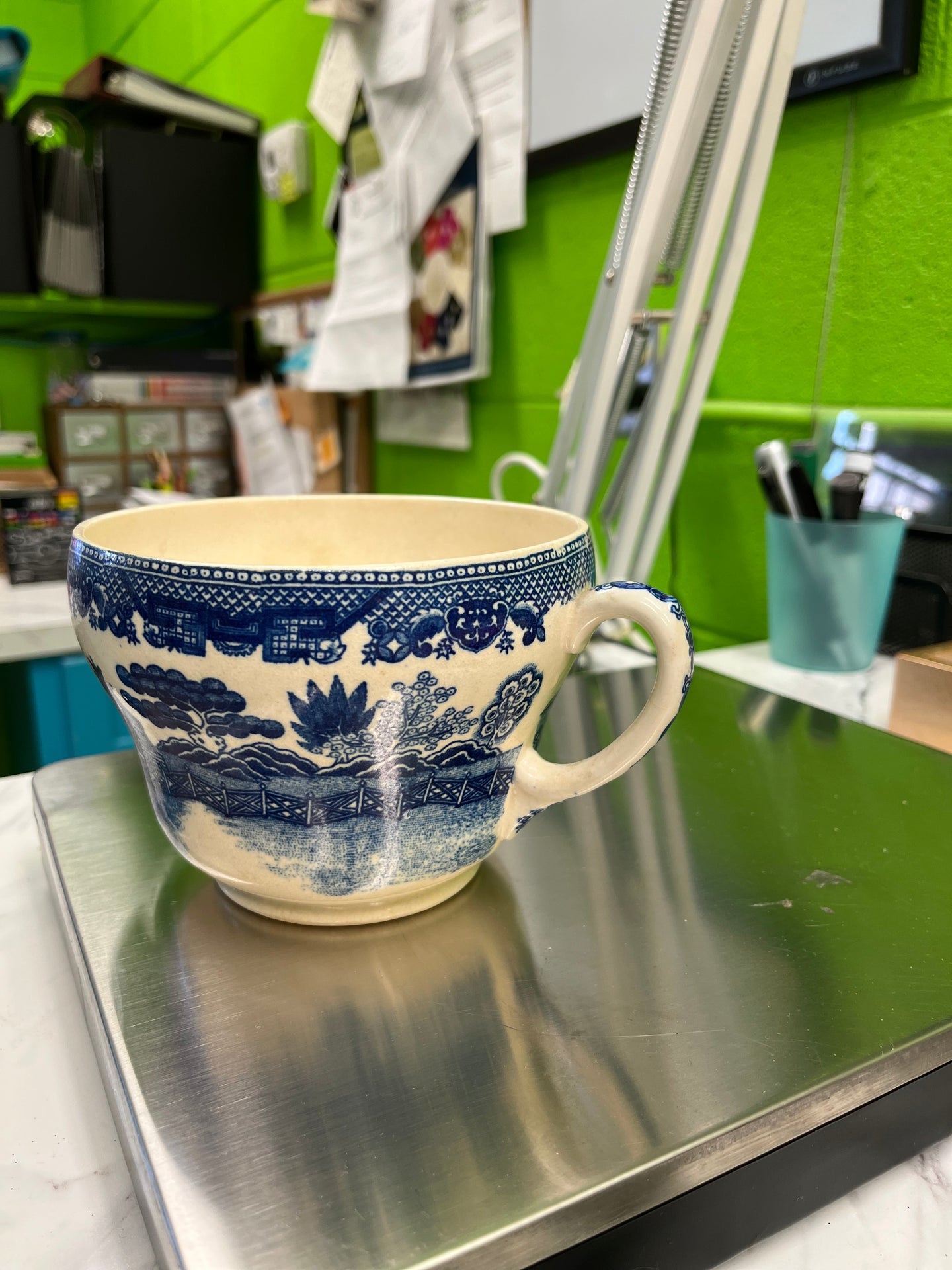 Large Blue Willow Cup