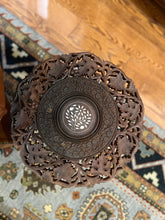Load image into Gallery viewer, Vintage Teak Carved Plant Stand

