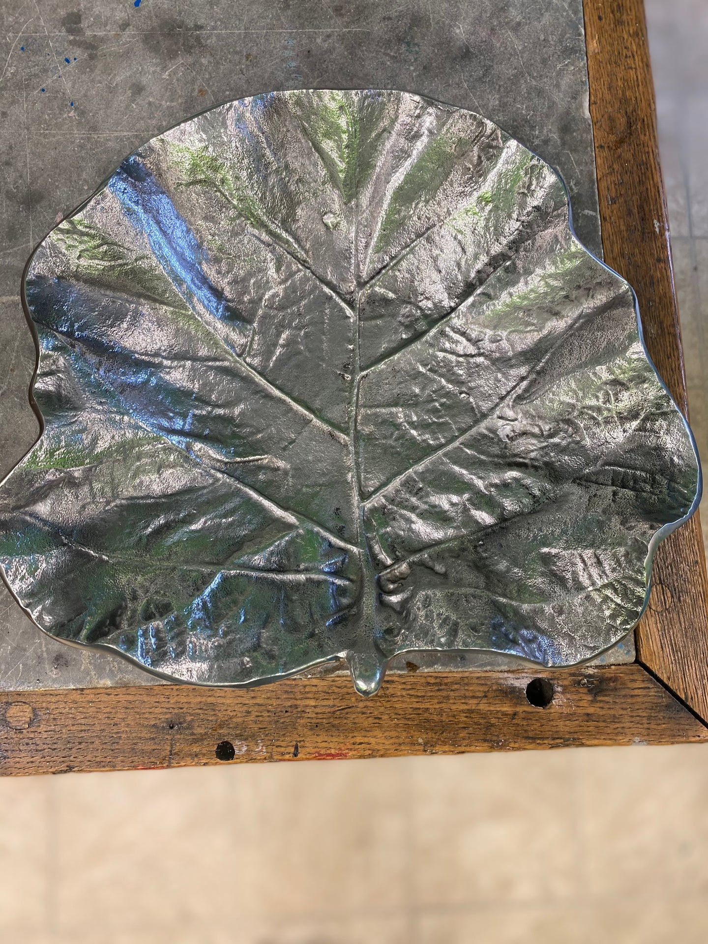 Metal Cabbage Leaf Bowl