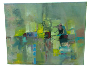 Oil & Mixed Media on Canvas by Local Artist Jane Carter - "Reflections"