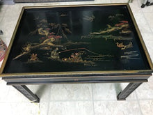 Load image into Gallery viewer, Vintage Gold &amp; Black Lacquer Chinoiserie Drexel Heritage Accent Table
