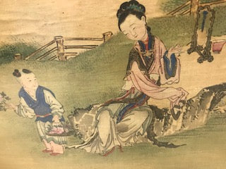 Antique Asian Painting on Silk
