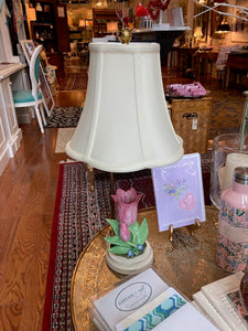 Antique Porcelain Tulip  Lamp