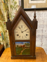Load image into Gallery viewer, E. N. Welch Mantle Clock with Reverse Painting
