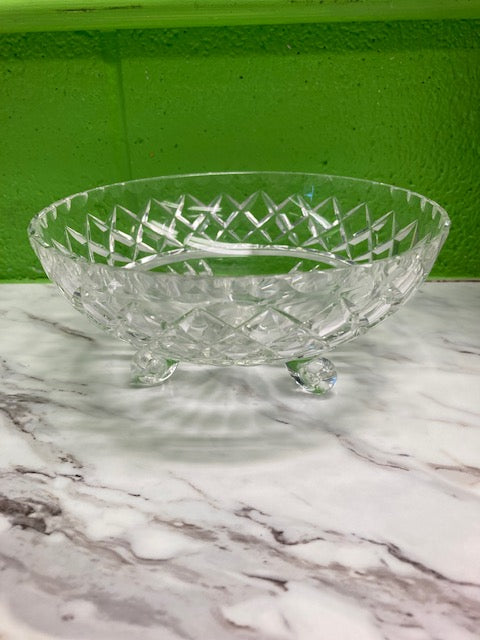 Vintage Crystal Footed Candy Dish