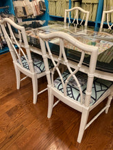Load image into Gallery viewer, Vintage Oval Faux Bamboo Table and Chairs Set
