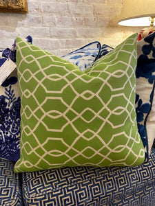Custom Made Blue and Green Pagoda Pillow