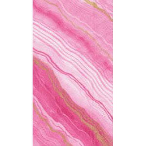 Caspari Paper Guest Towel Napkins - Marble Rose