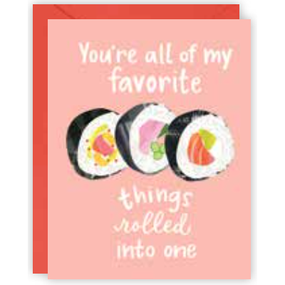 Waste Not Paper Co. Greeting Card - Sushi