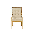 Pair of Velvet & Brass Dining Chairs