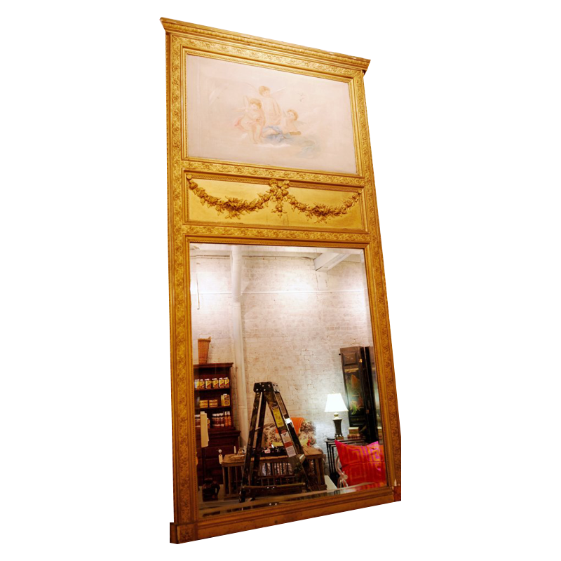 19th Century French Gold Gilt Trumeau - Chestnut Lane Antiques & Interiors - 1