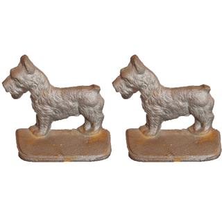 Vintage Cast Iron Scottie Bookends - Chestnut Lane Antiques & Interiors - 1