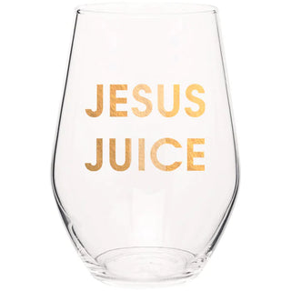 Gold Foil Stemless Wine Glass