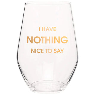 Gold Foil Stemless Wine Glass
