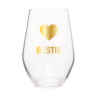 Gold Foil Stemless Wine Glass