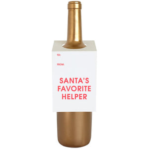 Wine & Spirit Tag - "Santa's Favorite Helper"