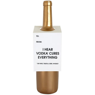 Vodka Cures Everything Wine & Spirit Gift Tag