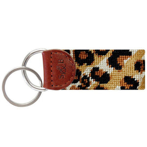 Leopard Print Needlepoint Key Fob - Smathers & Branson - Chestnut Lane Antiques & Interiors