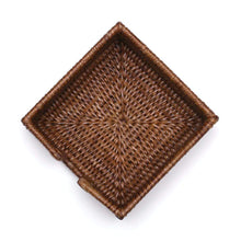 Load image into Gallery viewer, Rattan Cocktail Napkin Holder in Dark Natural
