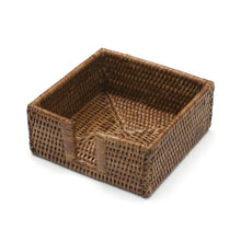 Load image into Gallery viewer, Rattan Cocktail Napkin Holder in Dark Natural
