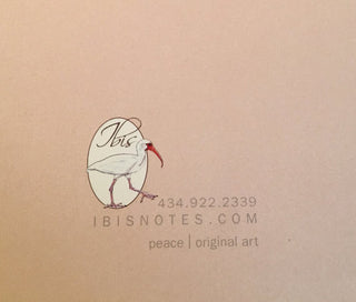 Ibis Hand Drawn Blank Notecard - Peace