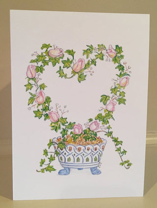 Hand Drawn Blank Notecard - Budding Romance - Chestnut Lane Antiques & Interiors - 2