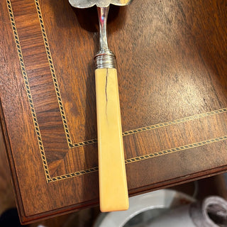 Silver Plate  Bone Handle Fish Server