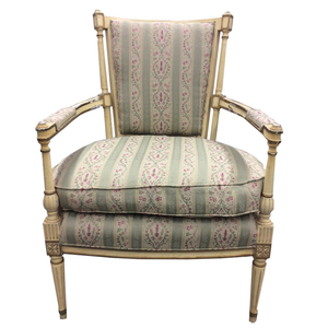 Newly Upholstered Vintage French Style Chair - Chestnut Lane Antiques & Interiors - 1