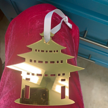 Load image into Gallery viewer, Moon &amp; Lola Mirrored Gold Ornament - Pagoda
