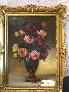 Flower Oil Painting - Chestnut Lane Antiques & Interiors
