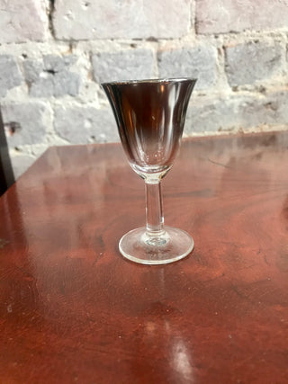 Set of 5 Silver French Glass Cordials