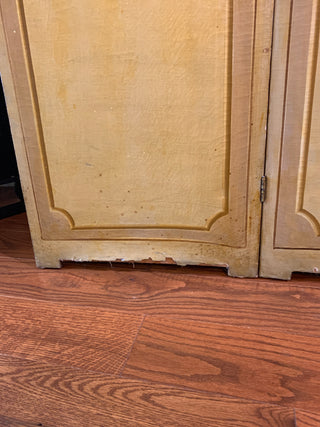 Antique Oil on Canvas Trifold Floor Screen
