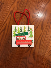 Load image into Gallery viewer, Caspari Small Square Gift Bag - Doggy Tree Adventure
