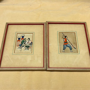 Pair Pith Paintings