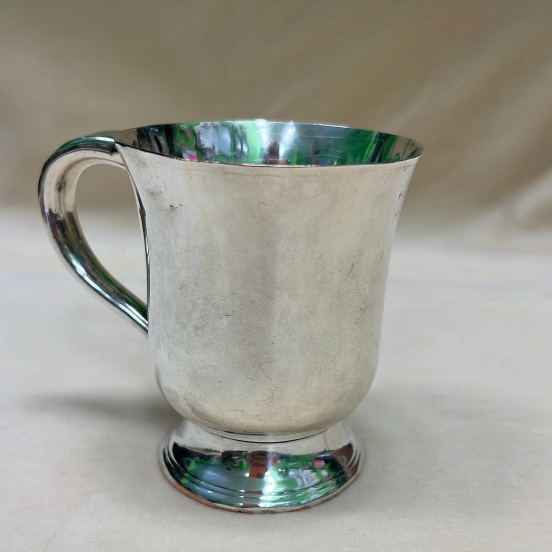 English Silver Plate Pint Cup