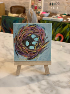 Hand-Painted Acrylic on Canvas Ornaments by Staci Wall