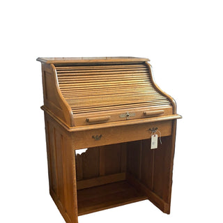 antique American Oak Diminutive Roll Top Desk