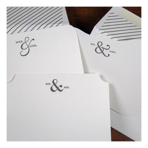 Happy Couple Letterpress Notes - Mr & Mrs Stationery - Chestnut Lane Antiques & Interiors - 2